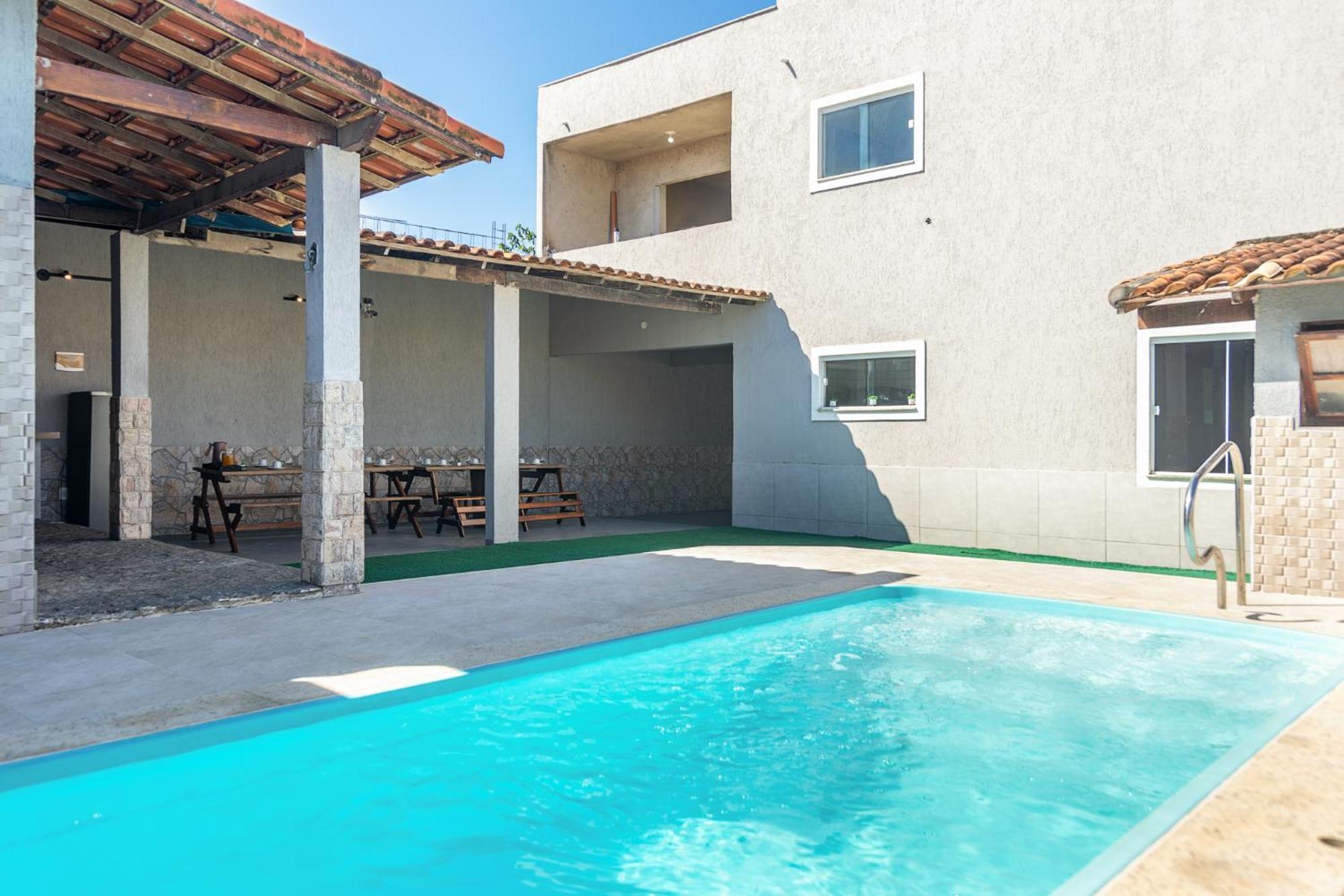 Refugio Tropical Casa De Praia Com Piscina Aquecida E 4 Suites E Garagem 3 Carros, 800 Mtrs Da Praia Internet 700 Mbps, Condominio Privado Com Pista De Skate , Quadra De Futevolei , Campos E Quadras De Futebol! Cabo Frio Extérieur photo